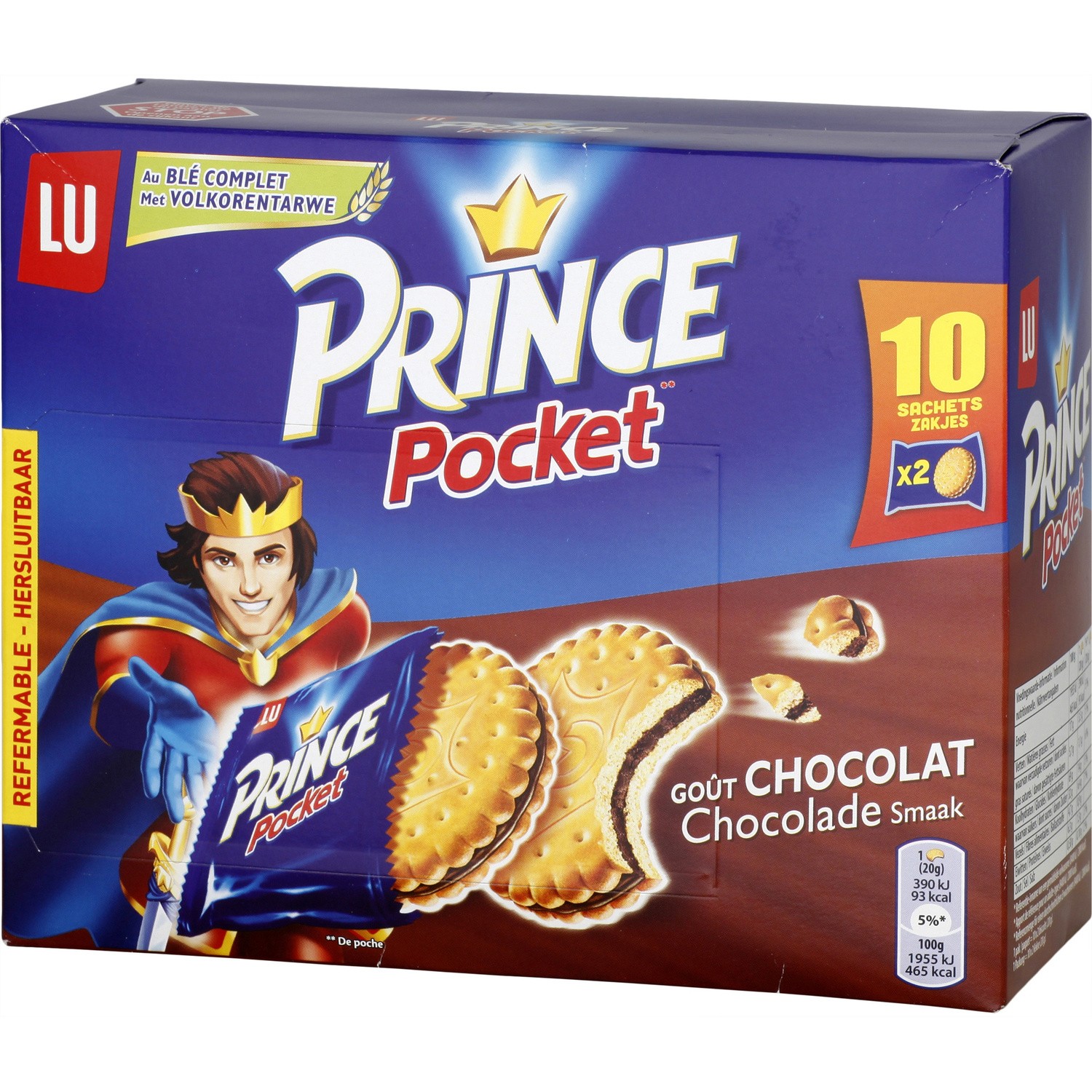 Goûter fourrés goût chocolat PRINCE Pocket